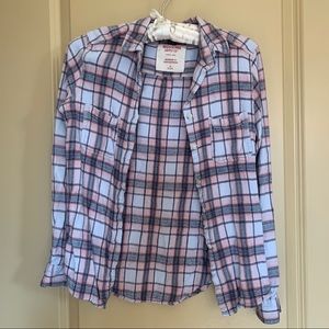 Mossimo rayon feminine flannel boyfriend fit XS